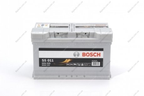 Аккумулятор S5 Silver Plus 85Ah, EN800 левый "+" 315x175x175 (ДхШхВ) BOSCH 0 092 S50 110 (фото 1)