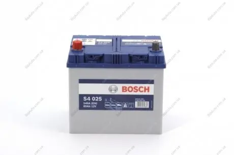 Аккумулятор (J) S4 Silver 60Ah, EN 540 левый "+" 232x173x225 (ДхШхВ) BOSCH 0 092 S40 250