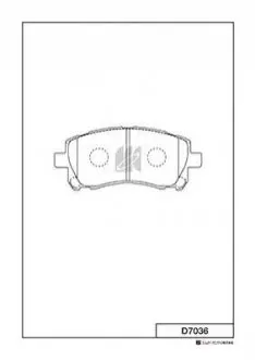 Колодка торм. SUBARU IMPREZA 96-,LEGACY 96-03,FORESTER -STI 97-02 FRONT (MK) KASHIYAMA D7036