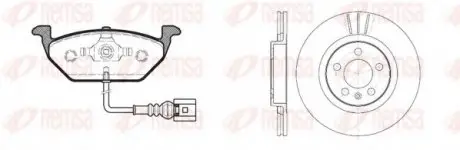 Комплект тормозной передн. AUDI A3 96-;SEAT TOLEDO 98-;SKODA FABIA 99-,OCTAVIA REMSA 8633.01