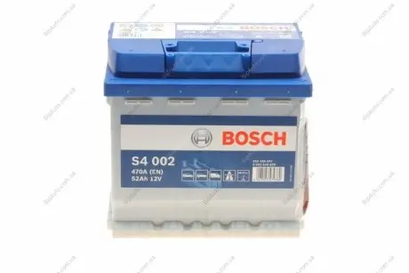 Аккумулятор S4 Silver 52Ah, EN 470 правый "+" 207x175x190 (ДхШхВ) BOSCH 0 092 S40 020