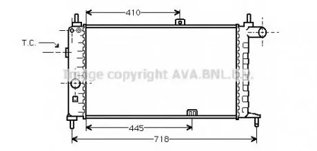 Радиатор, охлаждение двигателя AVA QUALITY COOLING AVA COOLING OL 2066
