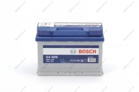 Аккумулятор S4 Silver 74Ah, EN 680 левый "+" 278х175х190 (ДхШхВ) BOSCH 0 092 S40 090
