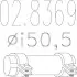 Муфта вихлопної системи (Тип А; внутр. Діаметр - 50,5 мм, довжина - 125 мм) MTS 02.8369