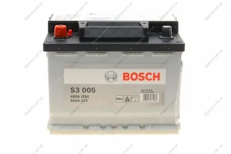 Аккумулятор S3 56Ah, EN 480 левый "+" 242х175х190 (ДхШхВ) BOSCH 0 092 S30 060