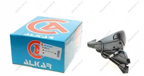 Прав.зеркало эл.,регулировка,с повторителем,с подогревом, грунт. 03- ALKAR 6126117