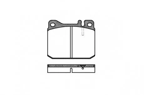 Колодка гальм. MERCEDES 200/300 Series (C123) (03/77-12/85) передн. REMSA 0010.20
