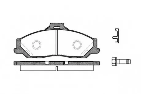 Колодка торм. MAZDA B 2200-2600 99-06,BT-50 2.5-3.0TD 06- передн. REMSA 0730.01