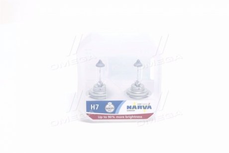 Лампа накаливания SET H7 12V 55W PX26d RANGE POWER +90 (к-т 2шт) NARVA 48047S2 (фото 1)