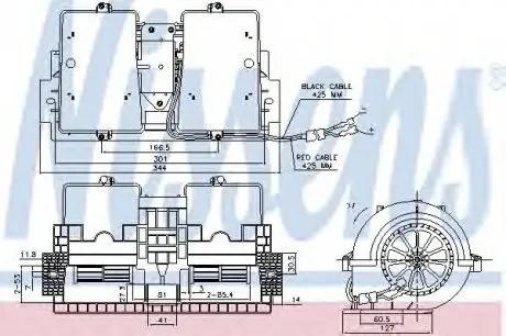 Вентилятор обігрівача RVI - RENAULT PREMIUM (00-) 370 DCI/11 NISSENS 87140