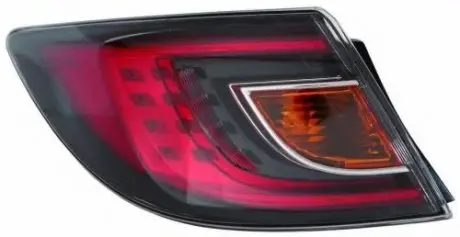 Фонарь левый внешний без патрона красный LED тип (не COMBI) DEPO 216-1973L-UE