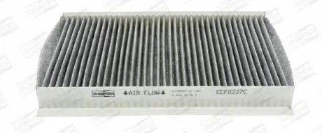 Фільтр салону CITROEN C2, C3, PEUGEOT 307, 408 03 - вугільний CHAMPION CCF0227C