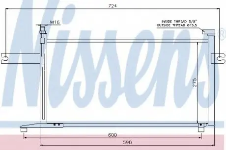 Конденсер NS MICRA/MARCH K11(92-)1.0 i 16V(+)[OE 92110-6F600] NISSENS 94498