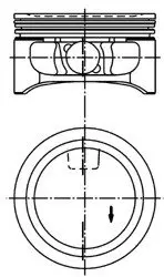 Поршень з кільцями OPEL 86,25 2,2i 16V Z22SE (KS) KOLBENSCHMIDT 94912610