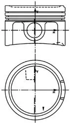 Поршень у комплекті на 1 циліндр, 2-й ремонт (+0,50) KOLBENSCHMIDT 40434620