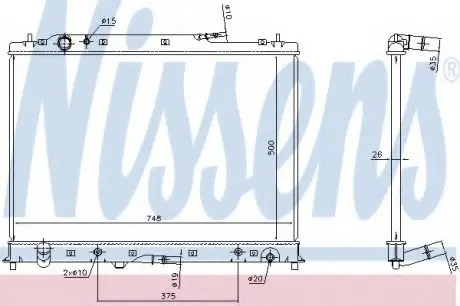 РадиаторMAZDA CX-9 (07-) 3.5 i V6 24V (+)[OE CY03-215-200 F] NISSENS 68525