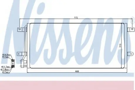 Радіатор кондиціонера NISSENS 94524