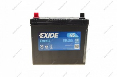 Стартерна батарея (акумулятор) EXIDE EB455 (фото 1)