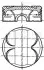 Поршень в комплекте на 1 цилиндр, 1-й ремонт (+0,25) MAHLE MAHLE / KNECHT 081PI00111001 (фото 1)