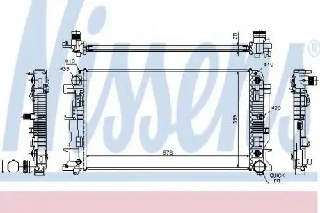 Радиатор DODGE SPRINTER(06-)2.7 CRD(+)[OE 906 500 03 02] NISSENS 67157A