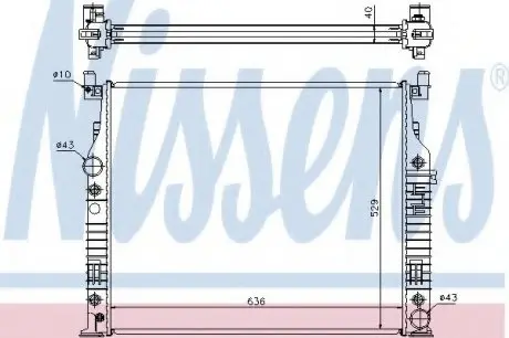 Радиатор MB GL W 164(06-)GL 320 CDI(+)[OE 251 500 00 03] NISSENS 62576A