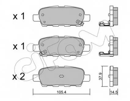 Колодка гальм. NISSAN/RENAULT QASHQAI/X-TRAIL/KOLEOS задн. CIFAM 822-612-0