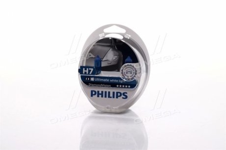 Лампа розжарювання H7 12V 55W PX26d Diamond Vision 5000K (вир-во) PHILIPS 12972DVS2