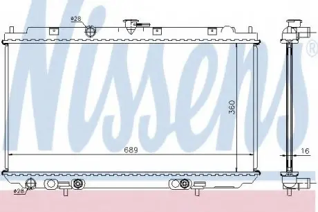 Радиатор NS ALMERA N16(00-)1.8 i 16V(+)[OE 21460-AV700] NISSENS 67345A