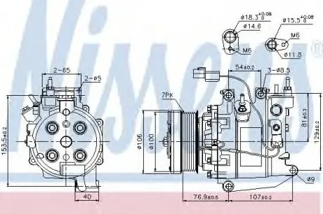 Компрессор HD CIVIC 3-5D(05-)1.4 DSi(+)[OE 38800RNCZ010] NISSENS 89246