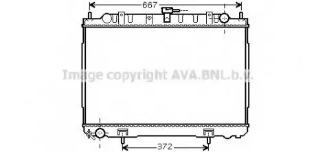 Радиатор, охлаждение двигателя AVA QUALITY COOLING AVA COOLING DN2241 (фото 1)