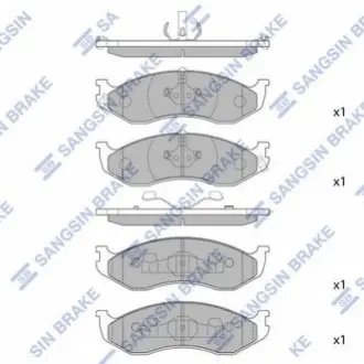 Колодка торм. KIA CARNIVAL 2.5 V6, 2.9TD 98-99 передн. (SANGSIN) Hi-Q (SANGSIN) SP1112