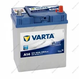 Акумулятор BLUE DYNAMIC 40Ah, EN 330, правий "+" 187x127x227 (ДхШхВ) Japan | 6СТ-40 АзЕ (A14) VARTA 540 126 033