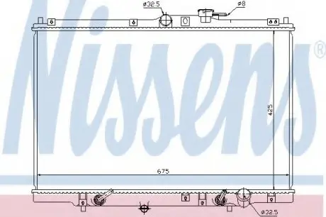 Радіатор HD SHUTTLE(94-)2.2 i 16V(+)[OE 19010-P1E-A51] NISSENS 63346