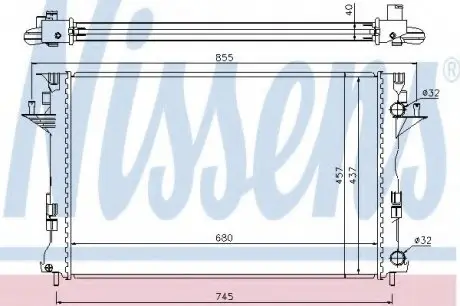 Радиатор RN ESPACE IV(02-)2.2 dCi(+)[OE 82 00 033 729] NISSENS 63771