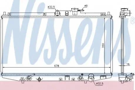 Радиатор HD ACCORD(98-)1.6 i 16V(+)[OE 19010-PDA-E01] NISSENS 68117