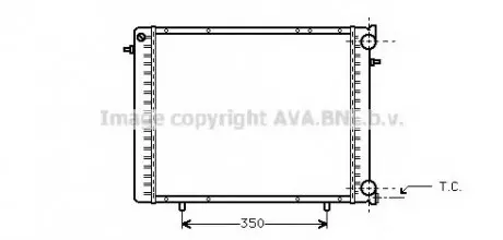 Радіатор 1.7 +A +AC, 1.9D +/-A +/-AC [OE. 7700.790.964] AVA AVA COOLING RT 2045
