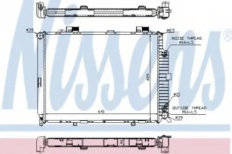Радиатор MB E W 210(95-)E 300 D(+)[OE 210 500 12 03] NISSENS 62689A