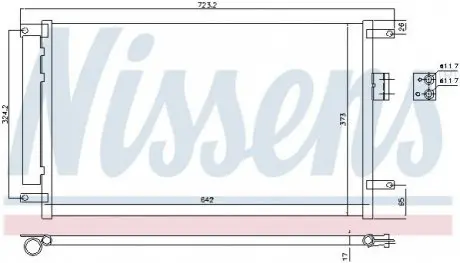 Конденсер CT/GMC EPICA(06-)1.8 i 16V(+)[OE 96992839] NISSENS 940424