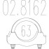Хомут выхлопной системы U-образный (М10, Диаметр 63 мм) MTS 02.8162 (фото 1)