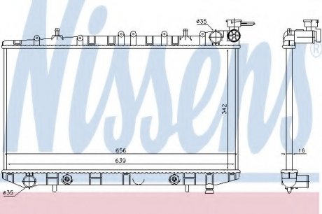 Радиатор охлаждения NISSAN PRIMERA (P10, W10) (90-) NISSENS 629731 (фото 1)