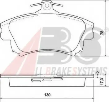 Колодка торм. MITSUBISHI/VOLVO CARISMA/S40/V40 передн. (ABS) A.B.S. 37020 (фото 1)