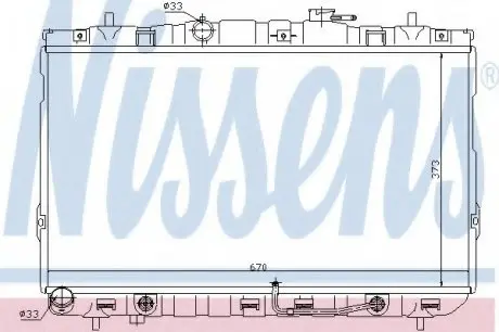 Радіатор HY COUPE(02-)2.7 i V6 24V(+)[OE 253102d210] NISSENS 67468