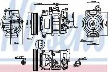 Компрессор AI A 6/S 6(04-)2.4 i V6(+)[OE 4F0260805K] NISSENS 89111
