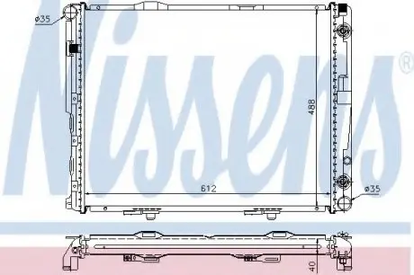 Радиатор MB E W 124(84-)300 TD(+)[OE 124 500 00 02] NISSENS 62695A