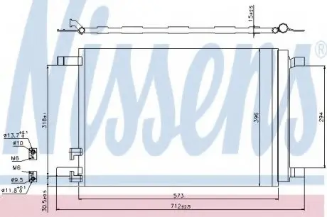 Радіатор кондиціонера First Fit NISSENS 940319