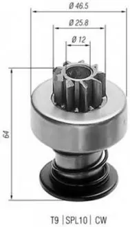 Ведущая шестерня, стартер (кор.код. AMB0023) MAGNETI MARELLI 940113020023