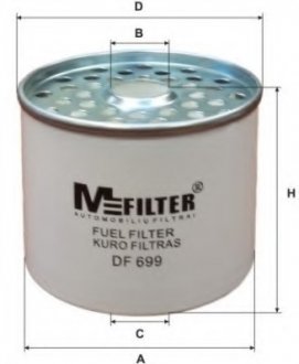 Фільтр паливний Jumper/Boxer 1.9/2.4 D/TD 94>02 DF 699 M-FILTER DF699 (фото 1)