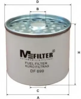 Фильтр топл. дизель CITROEN JUMPER, PEUGEOT BOXER M-FILTER DF699