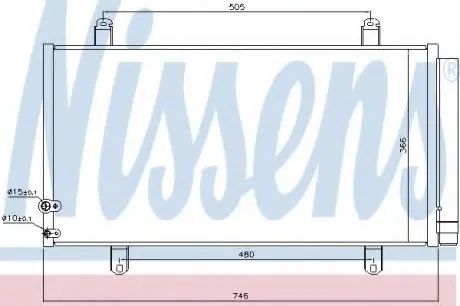 Конденсатор кондиціонера TOYOTA CAMRY (XV5) (11-) NISSENS 940443