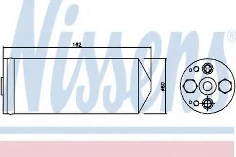 Осушитель MZ 323(94-)1.3 i 16V(+)[OE B02H-61-500 A] NISSENS 95345